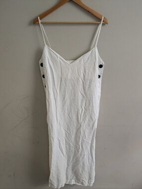 Mara Hoffman White Linen Midi Tank Dress Size S